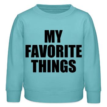 my favorite things - Sweat enfant bio Stanley/Stella - turquoise pastel - Devant - AI Model Kid Female (0cm)