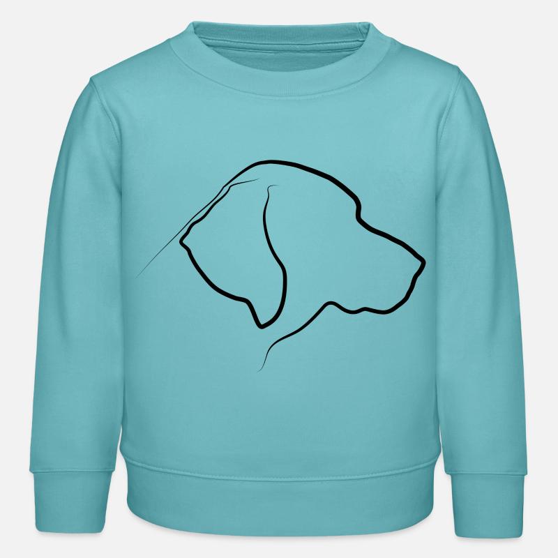 Silhouette labrador - Sweat enfant bio Stanley/Stella - turquoise pastel