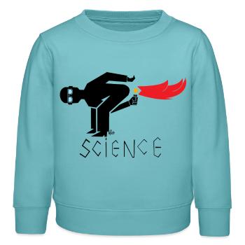 Wissenschaft - Kinder Organic Sweatshirt Mini Changer von Stanley/Stella - Pastelltürkis - Vorne - AI Model Kid Female (0cm)