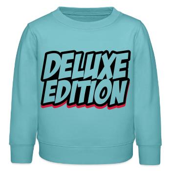 deluxe_edition_002 - Kids Organic Sweatshirt by Stanley/Stella - pastel turquoise - Front - AI Model Kid Female (0cm)
