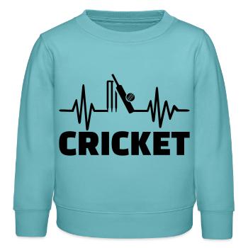 Cricket - Sweat enfant bio Stanley/Stella - turquoise pastel - Devant - AI Model Kid Female (0cm)