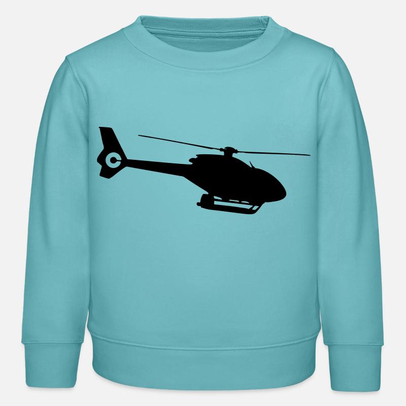 Helicopter - Kinder Organic Sweatshirt Mini Changer von Stanley/Stella - Pastelltürkis