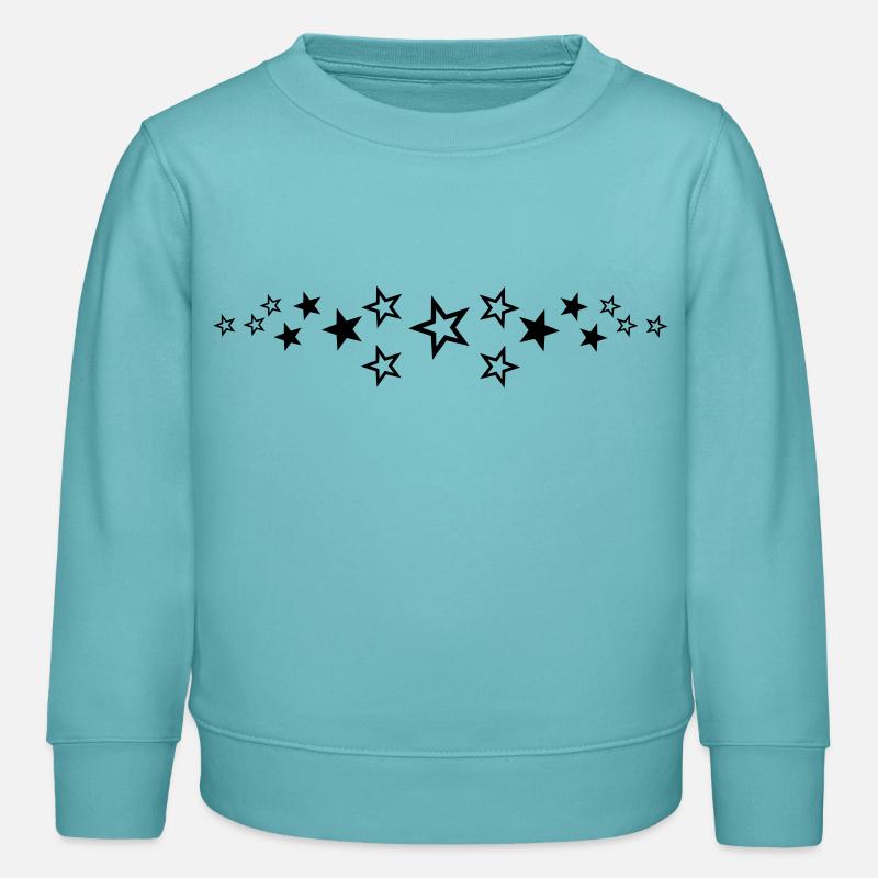 stars - Kids Organic Sweatshirt by Stanley/Stella - pastel turquoise