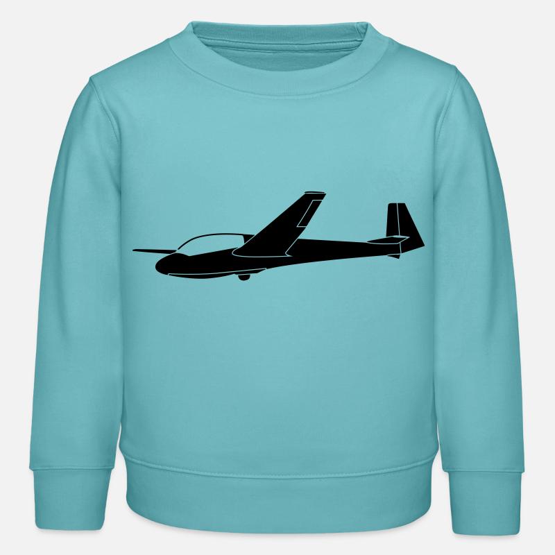 ASK13 Segelflugzeug - Kinder Organic Sweatshirt Mini Changer von Stanley/Stella - Pastelltürkis