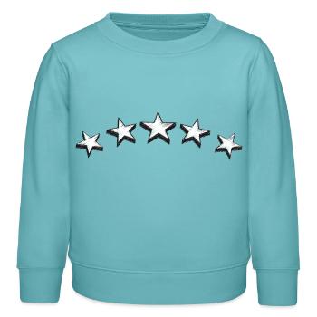 Sternenbogen - Kinder Organic Sweatshirt Mini Changer von Stanley/Stella - Pastelltürkis - Vorne - AI Model Kid Female (0cm)