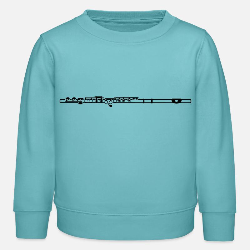 Querflöte pur - Kinder Organic Sweatshirt Mini Changer von Stanley/Stella - Pastelltürkis