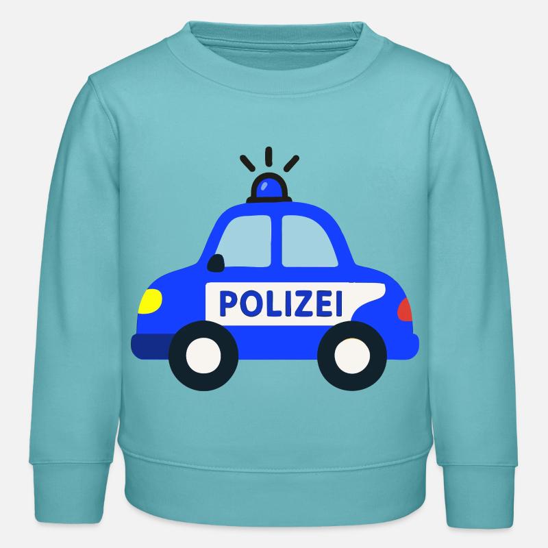 Polizeiauto Tatütata - Kinder Organic Sweatshirt Mini Changer von Stanley/Stella - Pastelltürkis
