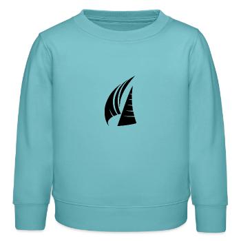 Zwei elegante Segel für coole Skipper und Kapitäne - Kinder Organic Sweatshirt Mini Changer von Stanley/Stella - Pastelltürkis - Vorne - AI Model Kid Female (0cm)
