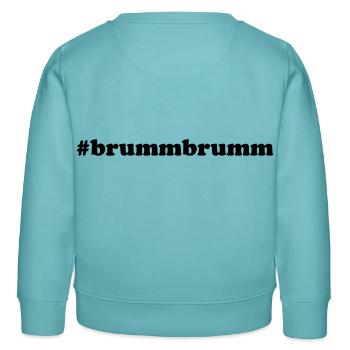 brummbrumm - Kinder Organic Sweatshirt Mini Changer von Stanley/Stella - Pastelltürkis - Hinten - AI Model Kid Female (0cm)