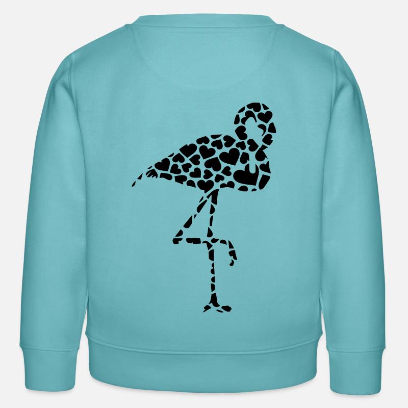 flamingo herzen - Kinder Organic Sweatshirt Mini Changer von Stanley/Stella - Pastelltürkis