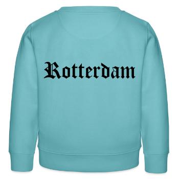 Rotterdam - Sweat enfant bio Stanley/Stella - turquoise pastel - Dos - AI Model Kid Female (0cm)