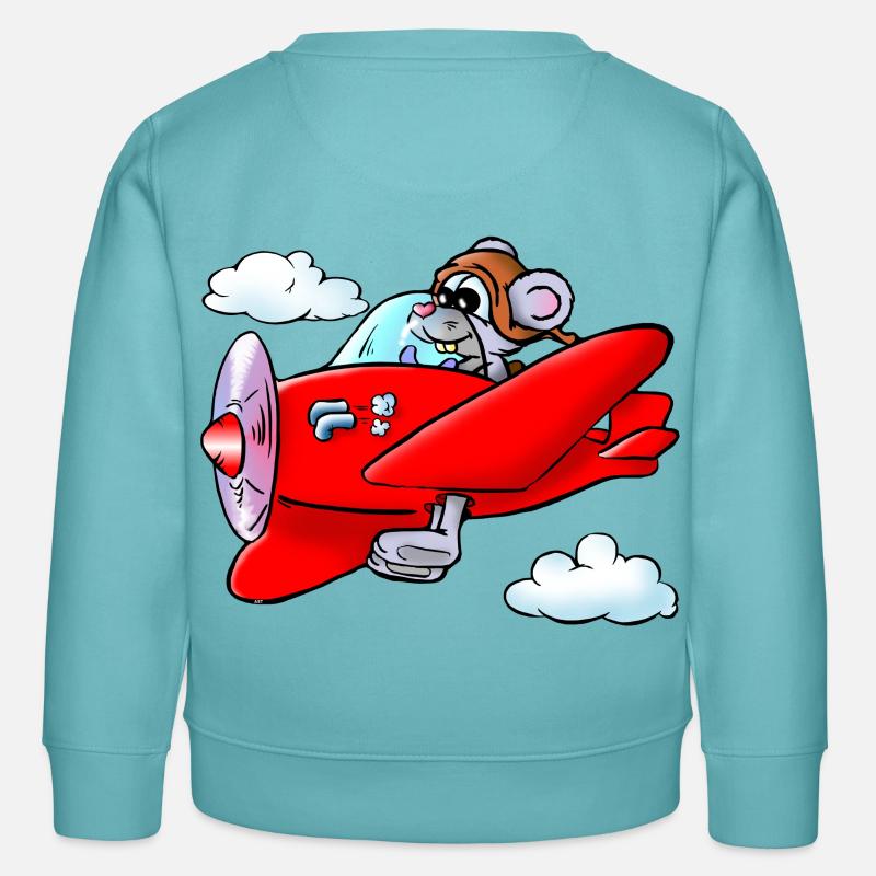 Flugmaus - Kinder Organic Sweatshirt Mini Changer von Stanley/Stella - Pastelltürkis