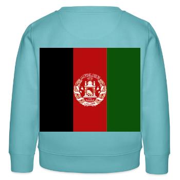 Afghanistan - Kinder Organic Sweatshirt Mini Changer von Stanley/Stella - Pastelltürkis - Hinten - AI Model Kid Female (0cm)