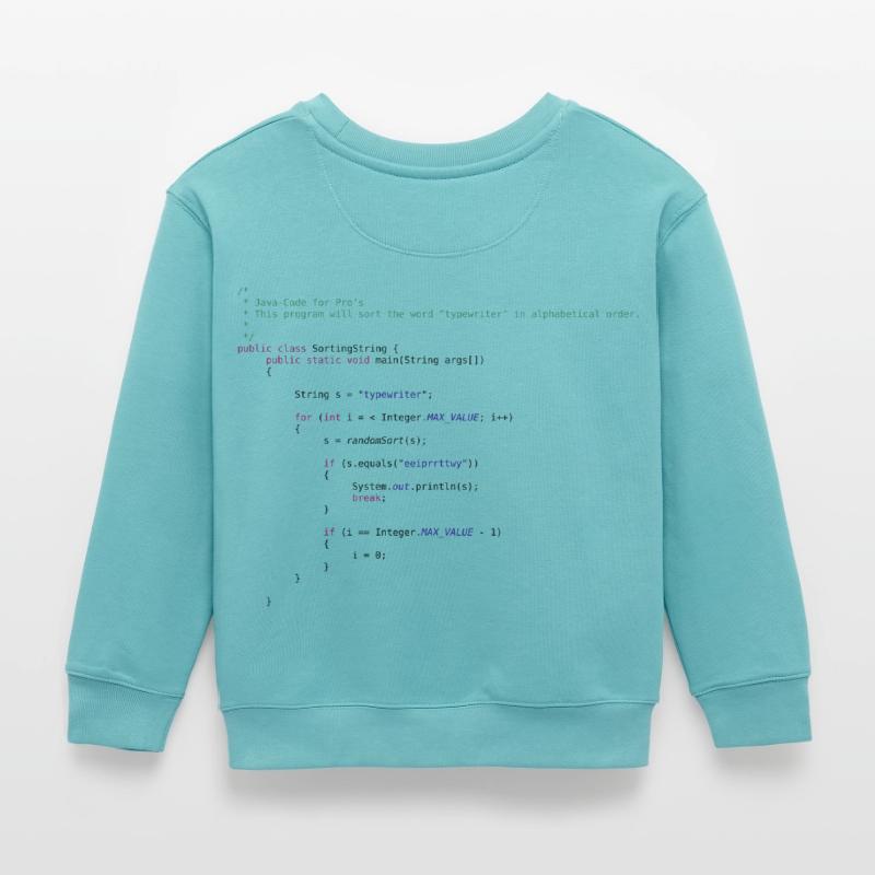 code Java drôle pour trier Sweat enfant bio Stanley/Stella