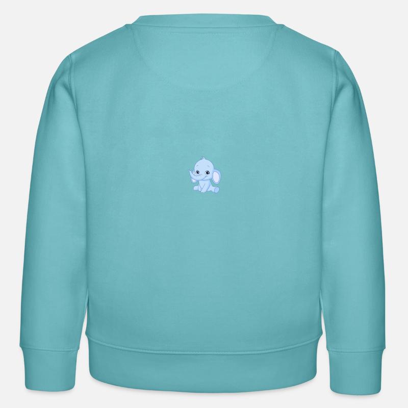 Elefantchen - Kinder Organic Sweatshirt Mini Changer von Stanley/Stella - Pastelltürkis