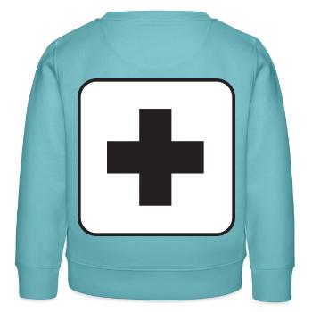 Erste Hilfe - Kinder Organic Sweatshirt Mini Changer von Stanley/Stella - Pastelltürkis - Hinten - AI Model Kid Female (0cm)