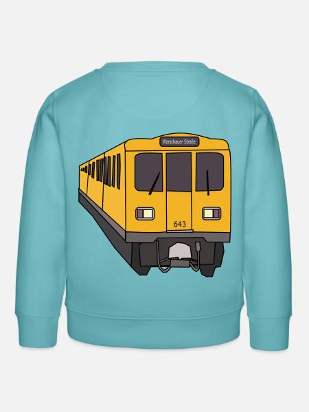U1 U-Bahn - Kinder Organic Sweatshirt Mini Changer von Stanley/Stella - Pastelltürkis