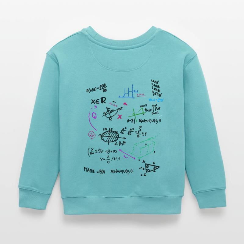 Math complexe tableau mathématique avec des formules Sweat enfant bio Stanley/Stella