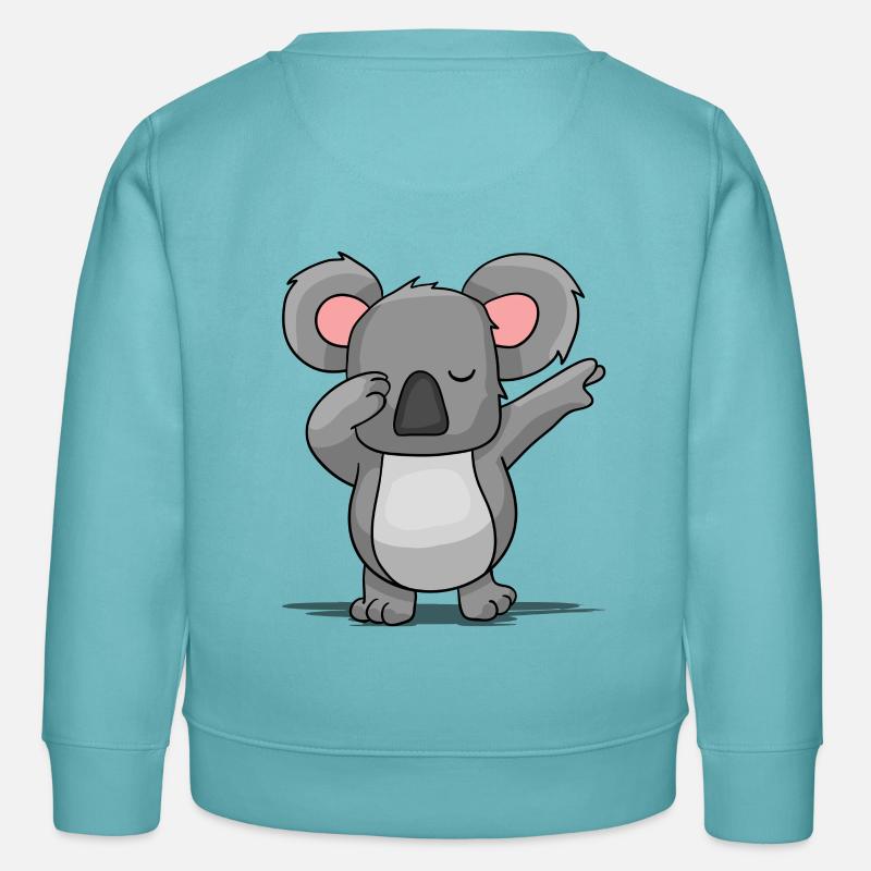 Koala bear - Kids Organic Sweatshirt by Stanley/Stella - pastel turquoise