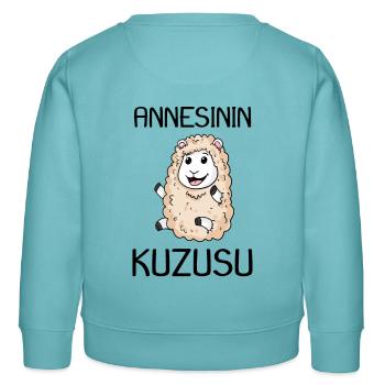 Annesinin Kuzusu - Baby - türkisch - Kinder Organic Sweatshirt Mini Changer von Stanley/Stella - Pastelltürkis - Hinten - AI Model Kid Female (0cm)