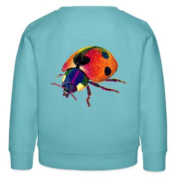 Marienkäfer Ladybug Insekten Bunt Süße Marienkäfer - Kinder Organic Sweatshirt Mini Changer von Stanley/Stella - Pastelltürkis - Hinten - AI Model Kid Female (0cm)