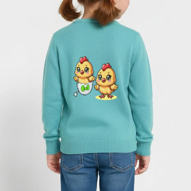 Chick Easter Egg Easter Eggs Chicken Eggs Easter Child Kids Organic Sweatshirt by Stanley/Stella