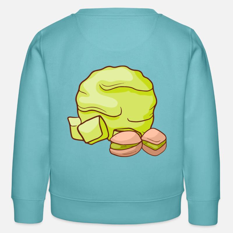 Pistazien Eis Speiseeis Eiskrem Eiscreme Kugeleis - Kinder Organic Sweatshirt Mini Changer von Stanley/Stella - Pastelltürkis