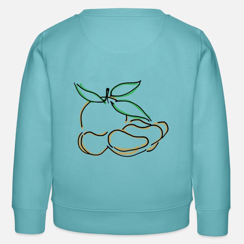 mandarin - Sweat enfant bio Stanley/Stella - turquoise pastel