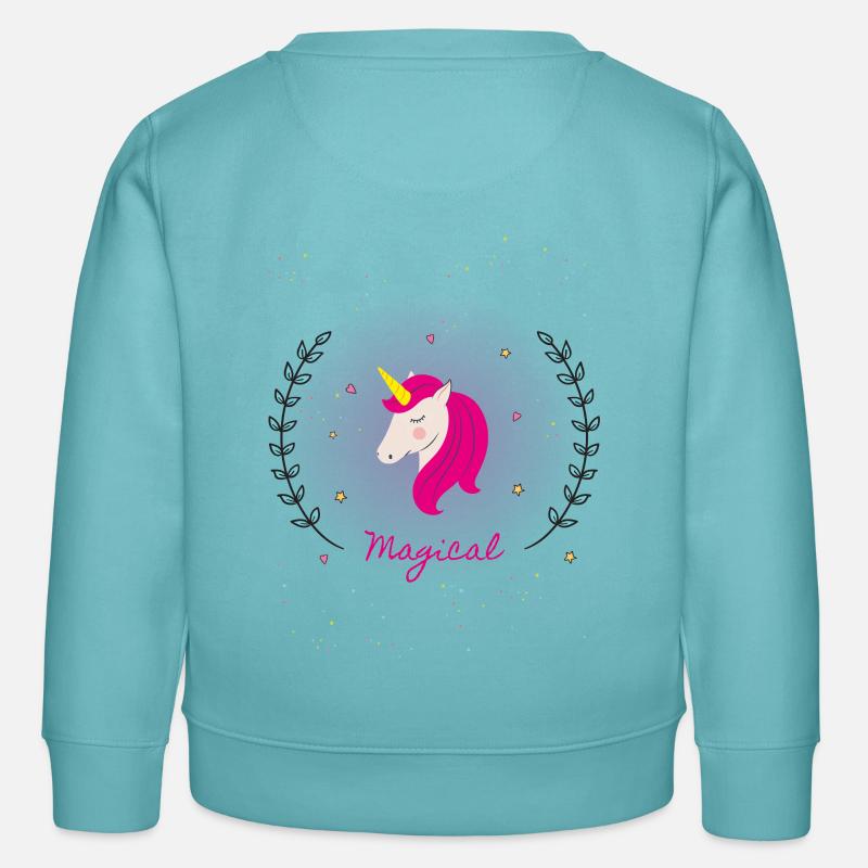 magische Einhorn - Kinder Organic Sweatshirt Mini Changer von Stanley/Stella - Pastelltürkis