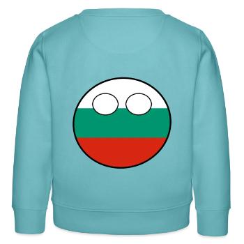 Countryball pays Patrie Bulgarie - Sweat enfant bio Stanley/Stella - turquoise pastel - Dos - AI Model Kid Female (0cm)