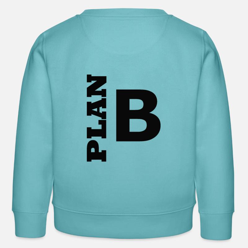 Plan B / Super as a gift idea - Kids Organic Sweatshirt by Stanley/Stella - pastel turquoise