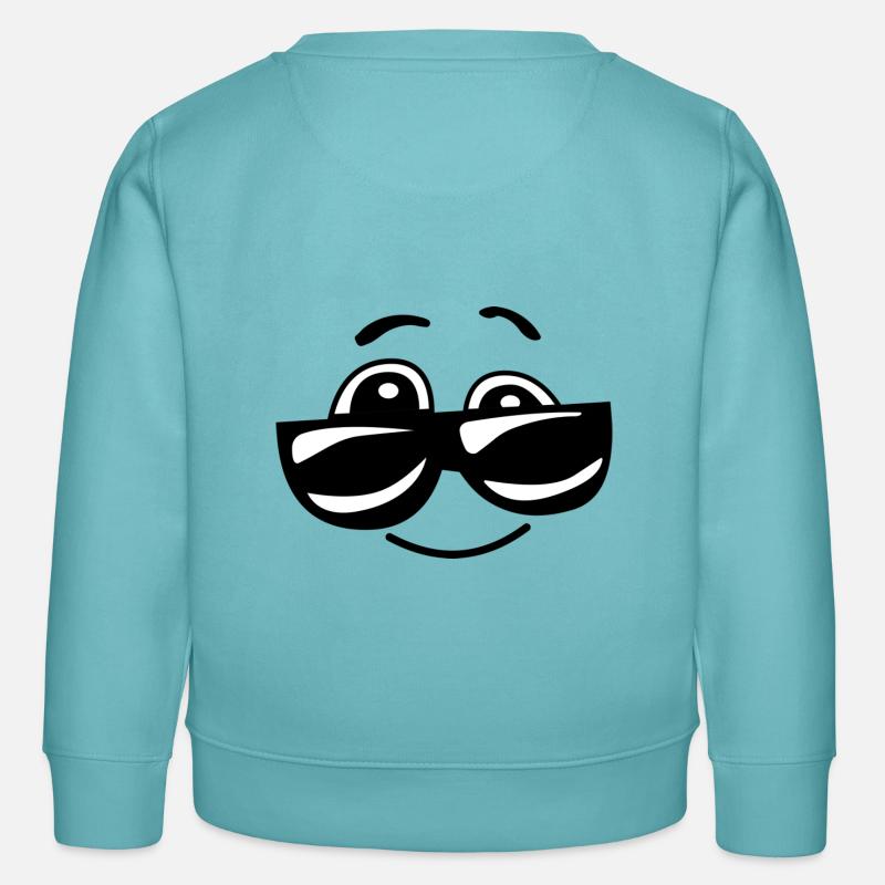 Smiley - Sweat enfant bio Stanley/Stella - turquoise pastel