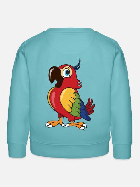 Papagei Vogel Vögel - Kinder Organic Sweatshirt Mini Changer von Stanley/Stella - Pastelltürkis