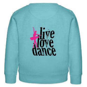 DANCE - Kinder Organic Sweatshirt Mini Changer von Stanley/Stella - Pastelltürkis - Hinten - AI Model Kid Female (0cm)