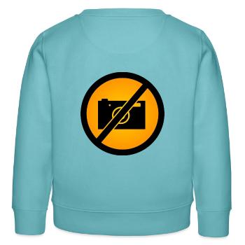 pas de photos - Sweat enfant bio Stanley/Stella - turquoise pastel - Dos - AI Model Kid Female (0cm)