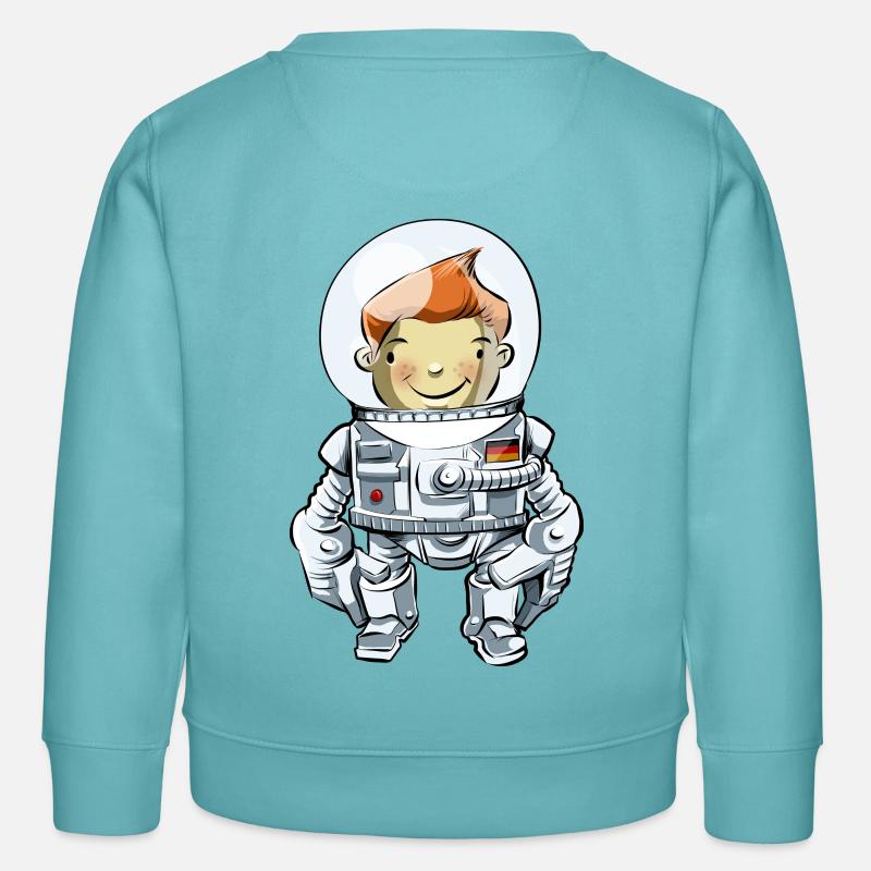 Junger Astronaut - Kinder Organic Sweatshirt Mini Changer von Stanley/Stella - Pastelltürkis