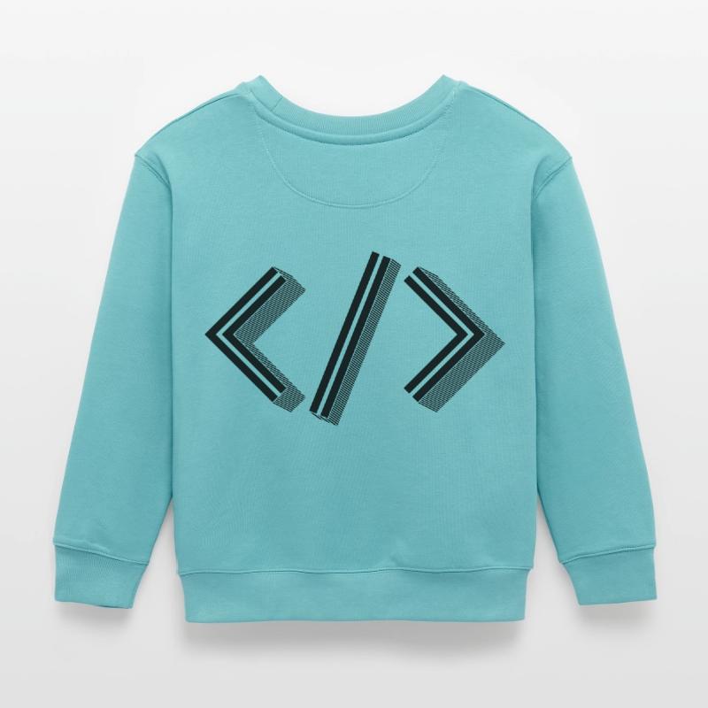 Retro Bracket's - Full Stack Developer HTML XML Kids Organic Sweatshirt by Stanley/Stella