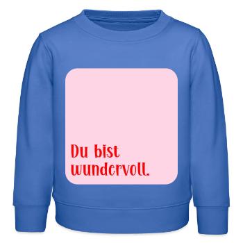 Amour merveilleux - Sweat enfant bio Stanley/Stella - carolina blue - Devant - AI Model Kid Female (0cm)