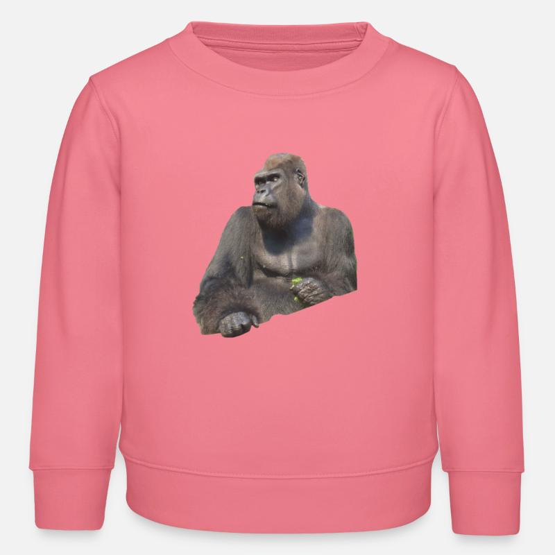 Gorilla - Kinder Organic Sweatshirt Mini Changer von Stanley/Stella - Pink 