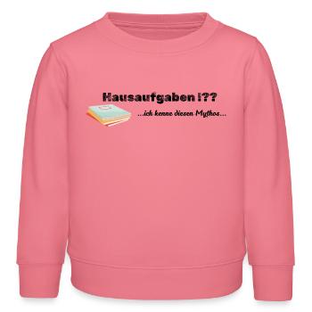 LIEBEVOLL Hausaufgaben-Mythos - Kinder Organic Sweatshirt Mini Changer von Stanley/Stella - Pink  - Vorne - AI Model Kid Female (0cm)