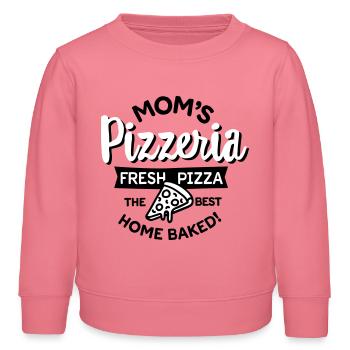 Moms's Pizzeria Mama Pizza Bäcker Muttertag Mutti - Kinder Organic Sweatshirt Mini Changer von Stanley/Stella - Pink  - Vorne - AI Model Kid Female (0cm)