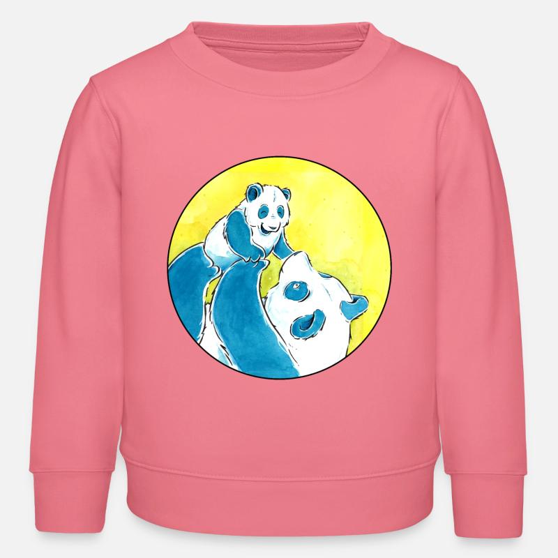 Panda Bär Liebe - Kinder Organic Sweatshirt Mini Changer von Stanley/Stella - Pink 
