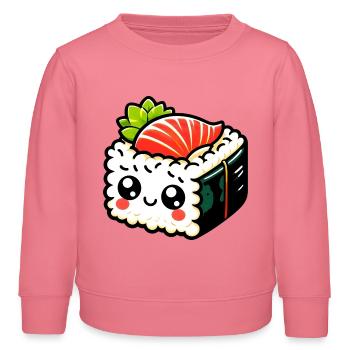Sushi - Sweat enfant bio Stanley/Stella - rose  - Devant - AI Model Kid Female (0cm)