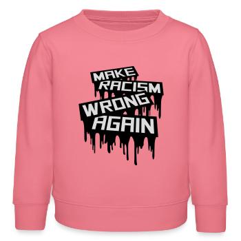 Rendre le racisme répréhensible - Sweat enfant bio Stanley/Stella - rose  - Devant - AI Model Kid Female (0cm)