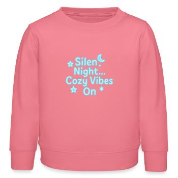 Silen Night Neon Cozy Vibes - Sweat enfant bio Stanley/Stella - rose  - Devant - AI Model Kid Female (0cm)