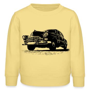 GAZ 12 ZIM - Kids Organic Sweatshirt by Stanley/Stella - viva yellow  - Front - AI Model Kid Male (0cm)