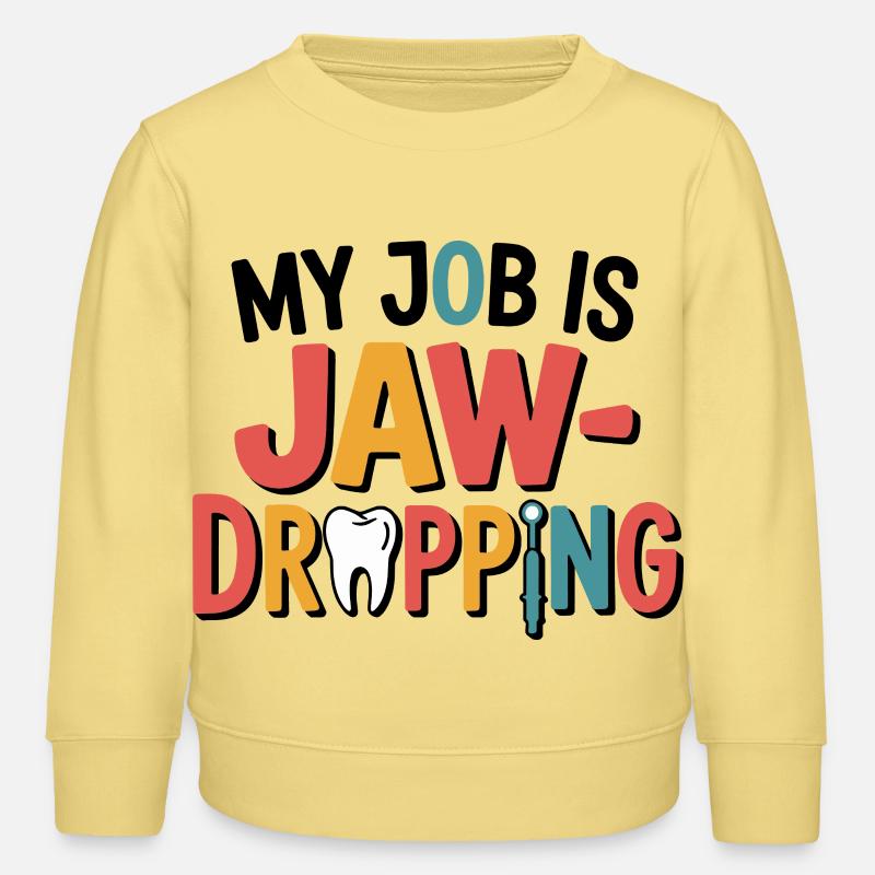 Dental Technician Precision Tools  - Kids Organic Sweatshirt by Stanley/Stella - viva yellow 