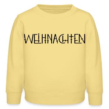 Weihnachten - Kinder Organic Sweatshirt Mini Changer von Stanley/Stella - Gelb Viva  - Vorne - AI Model Kid Male (0cm)