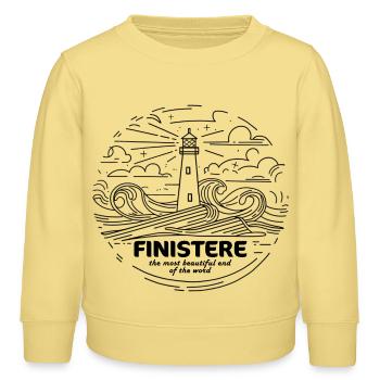 Finistère Souvenir Bretagne Pride - Kinder Organic Sweatshirt Mini Changer von Stanley/Stella - Gelb Viva  - Vorne - AI Model Kid Male (0cm)