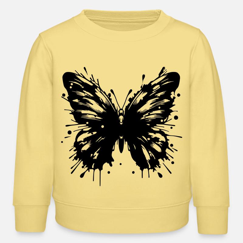 Schmetterling - Kinder Organic Sweatshirt Mini Changer von Stanley/Stella - Gelb Viva 